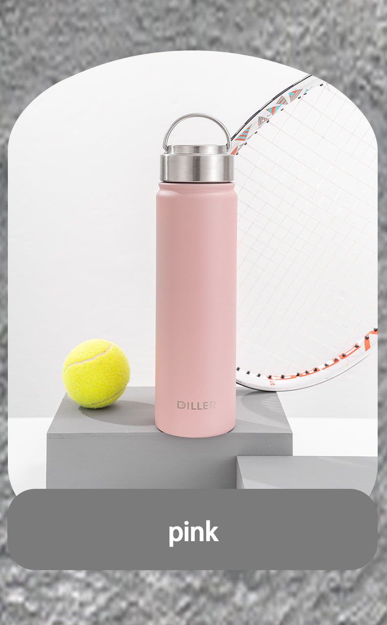 DILLER Insulated Stainless Steel Water Bottle with Carry Handle | SUS304