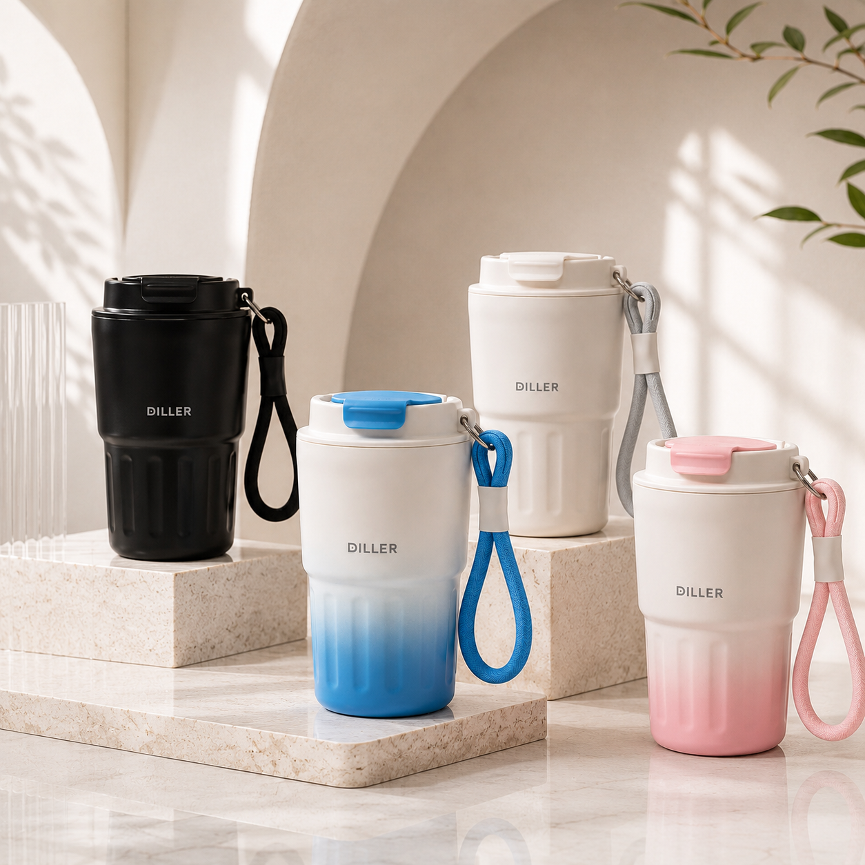 DILLER 340ML Mini Insulated Coffee Tumbler | SUS304 Stainless Steel