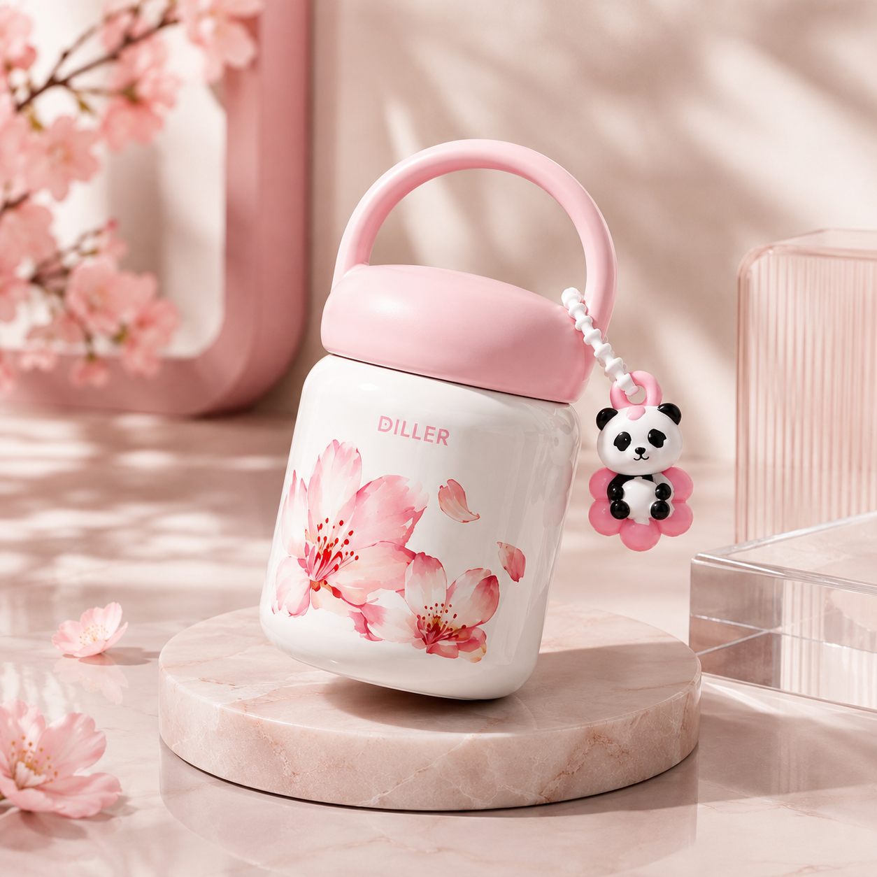 DILLER 200ml Insulated Mini Bottle with Carry Handle | SUS316 Stainless Steel