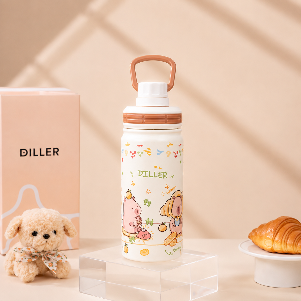 DILLER 500ML Ceramic-Lined Insulated Water Bottle | SUS304 Stainless Steel