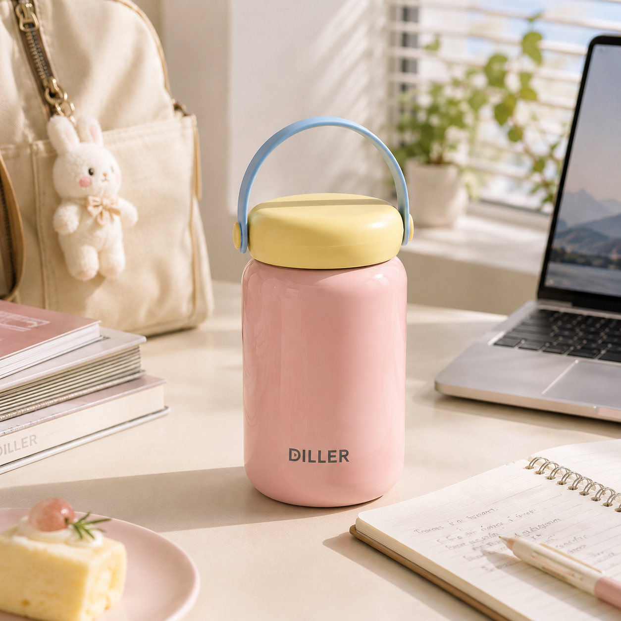 DILLER 280ML Insulated Bottle with Carry Handle | SUS316 Stainless Steel