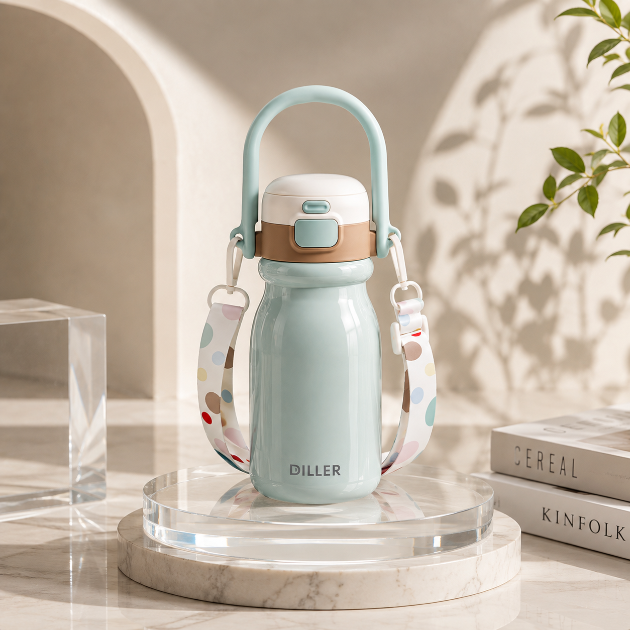 DILLER 520ml Insulated Carry Bottle with Strap | SUS316 Stainless Steel
