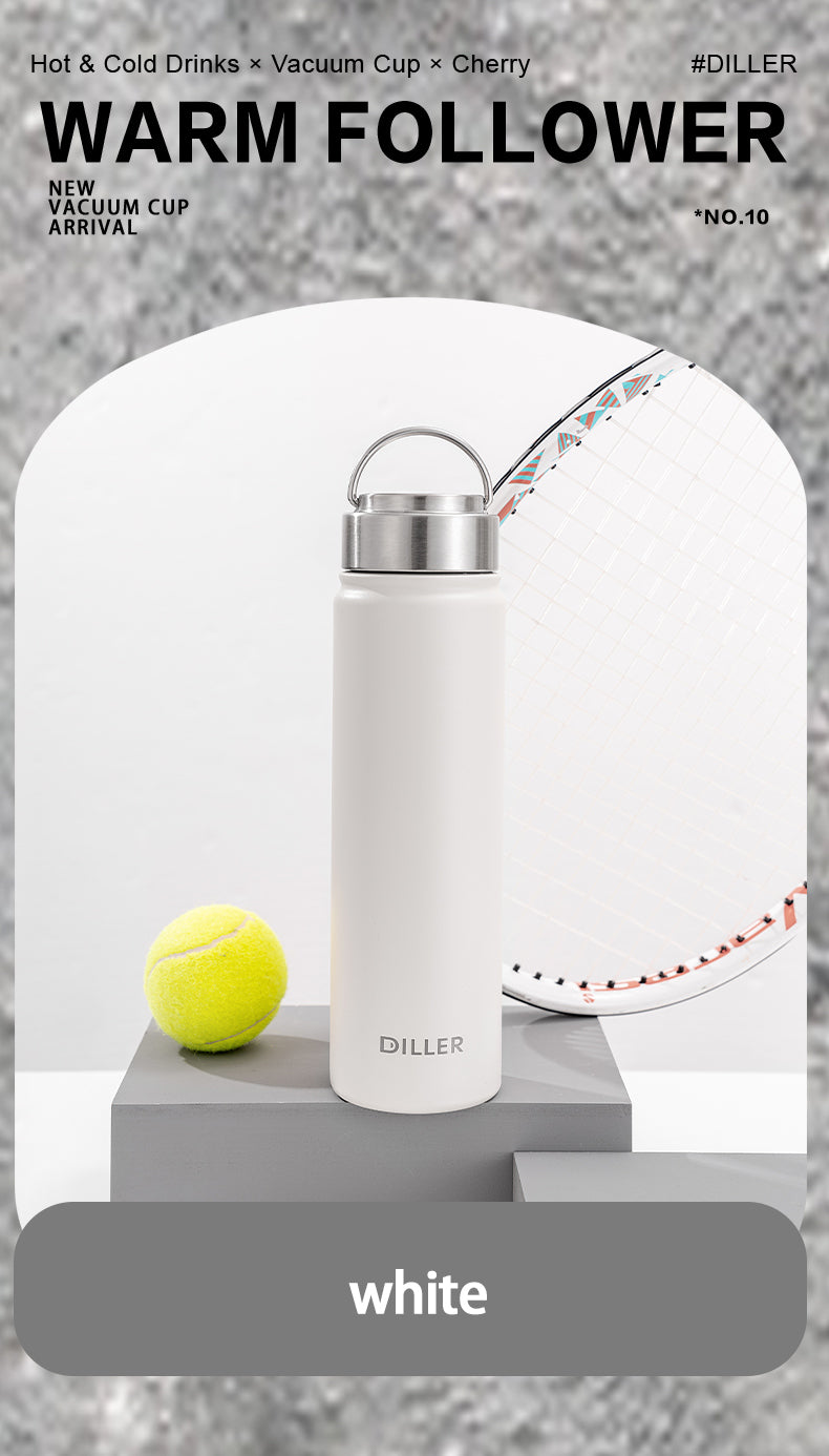 DILLER Insulated Stainless Steel Water Bottle with Carry Handle | SUS304