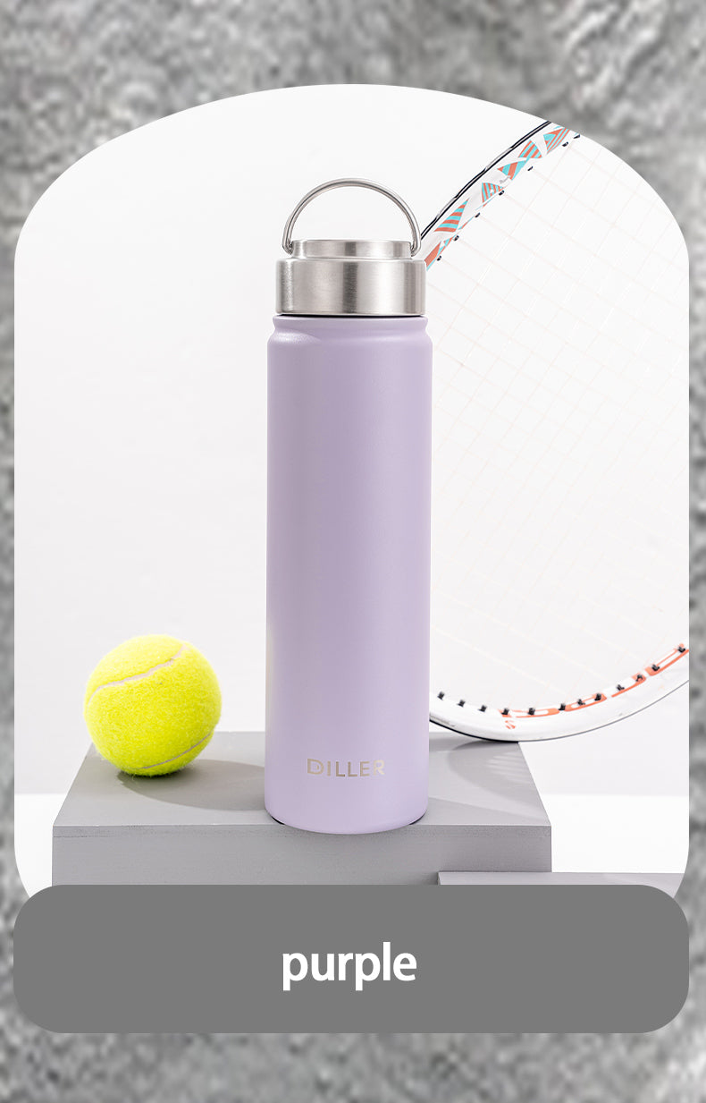 DILLER Insulated Stainless Steel Water Bottle with Carry Handle | SUS304
