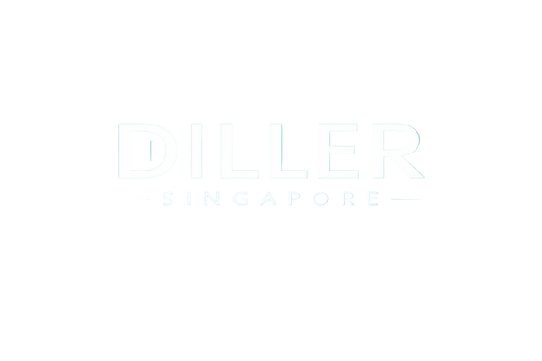Diller Singapore logo on a blue background