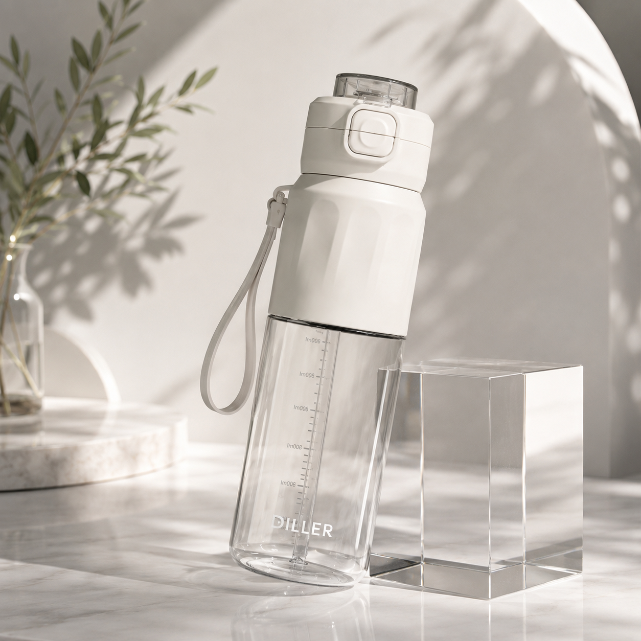 Diller 920ml Dual Drinking Tritan Water Bottle Leak-Proof BPA-Free Portable Travel Sports Bottle
