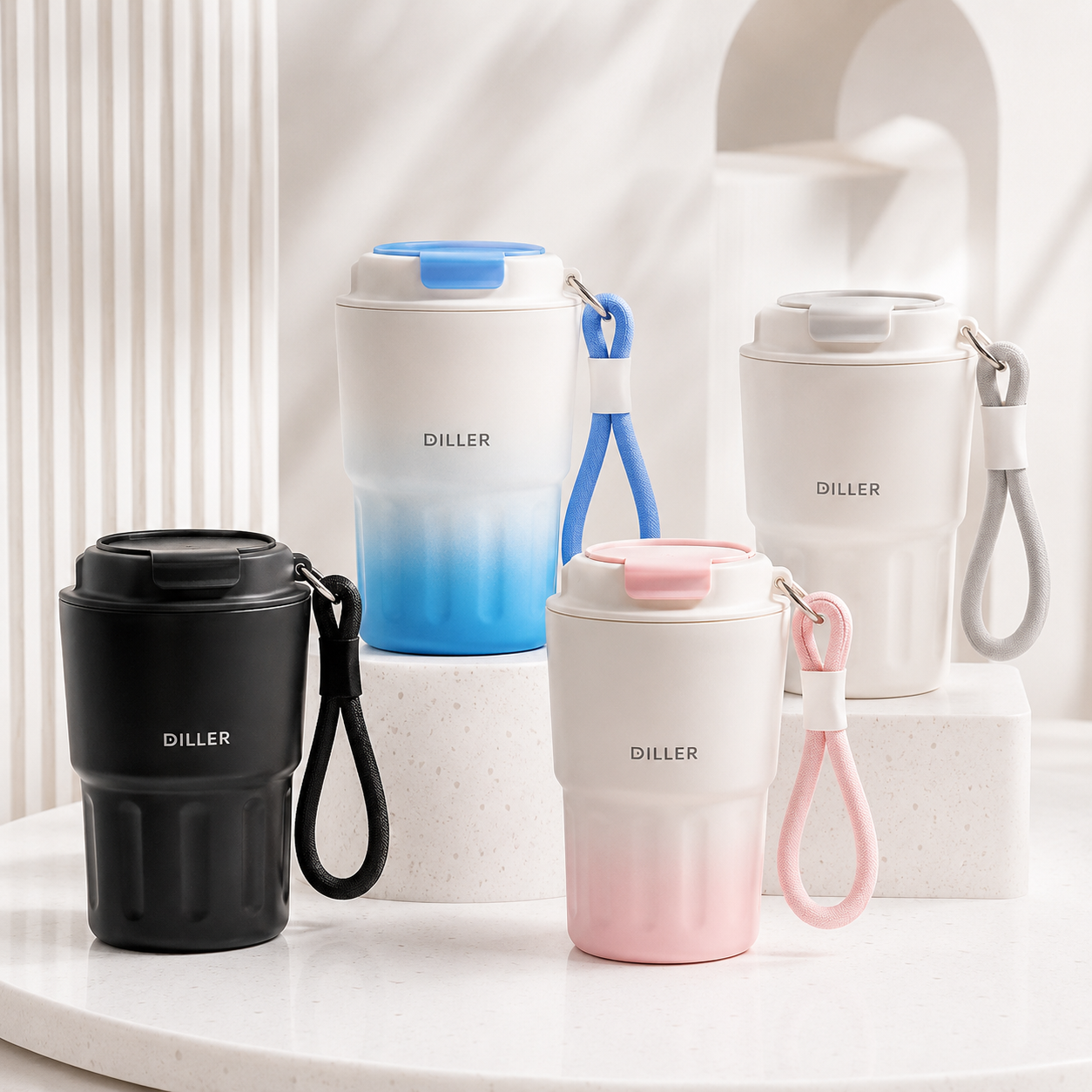 DILLER 340ML Mini Insulated Coffee Tumbler | SUS304 Stainless Steel