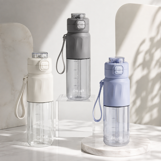 Diller 920ml Dual Drinking Tritan Water Bottle Leak-Proof BPA-Free Portable Travel Sports Bottle