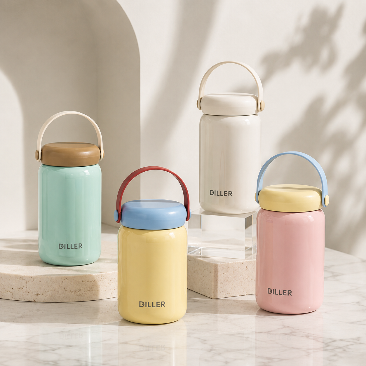 DILLER 280ML Insulated Bottle with Carry Handle | SUS316 Stainless Steel
